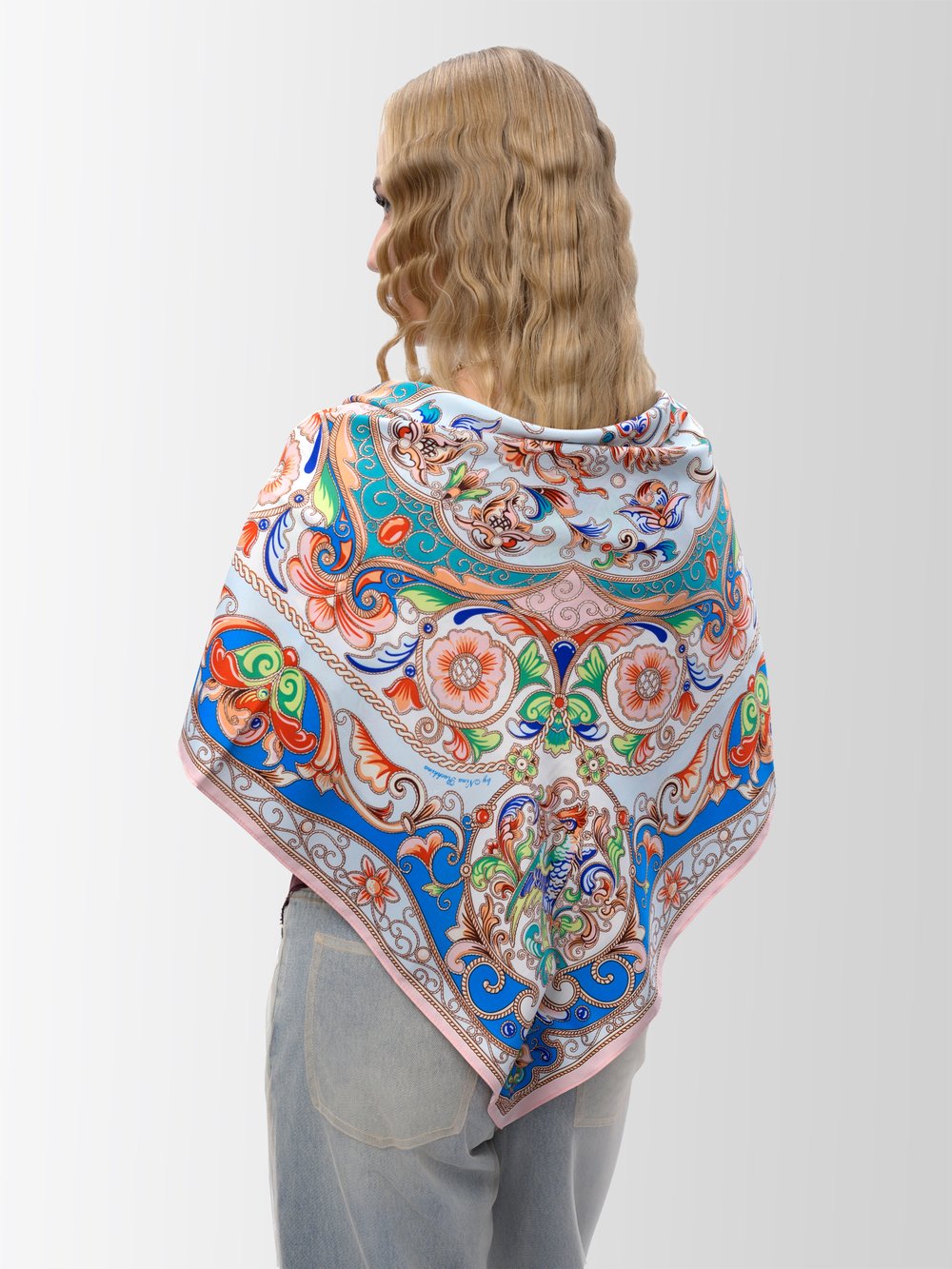 Платок «Шедевры русских эмальеров»