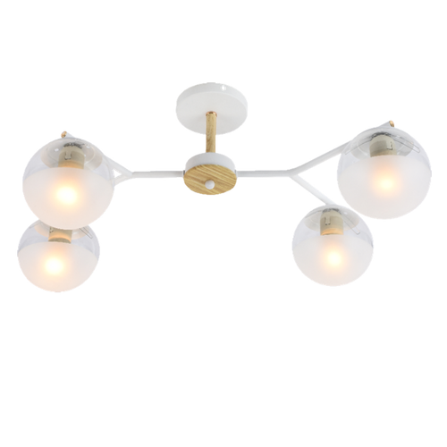 Потолочная люстра Mirastyle MH-5071/4 WH+WOOD