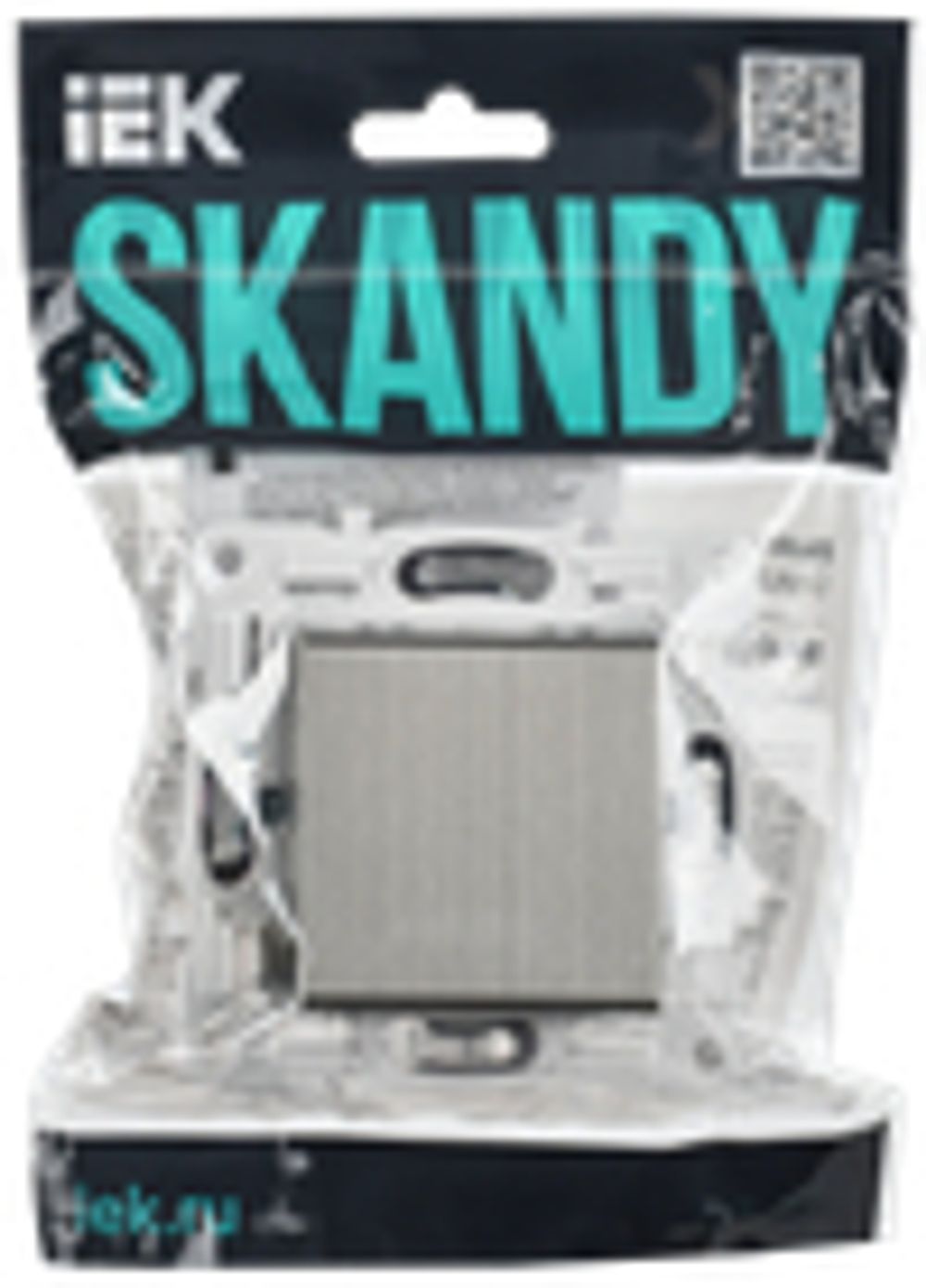 SKANDY Выключатель 1-клавишный перекрестный 10А SK-V03N металл никель IEK