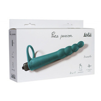 Зеленая вибронасадка 16,5см для двойного проникновения Lola Games Pure Passion Bramble Green 1201-03lola