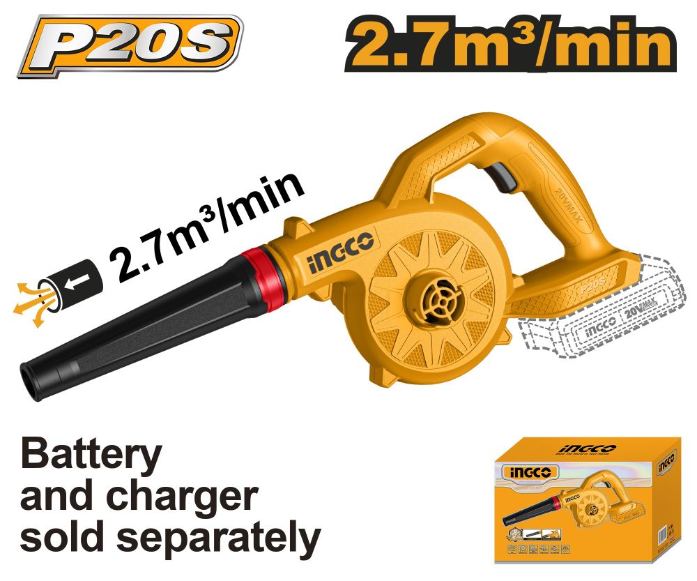 Воздуходувка аккумуляторная INGCO CABLI2078 20 В