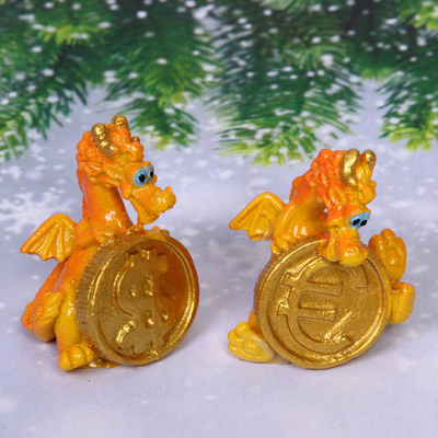 Фигурка «Дракон с монетой» 3,5*2,5*4 см, микс