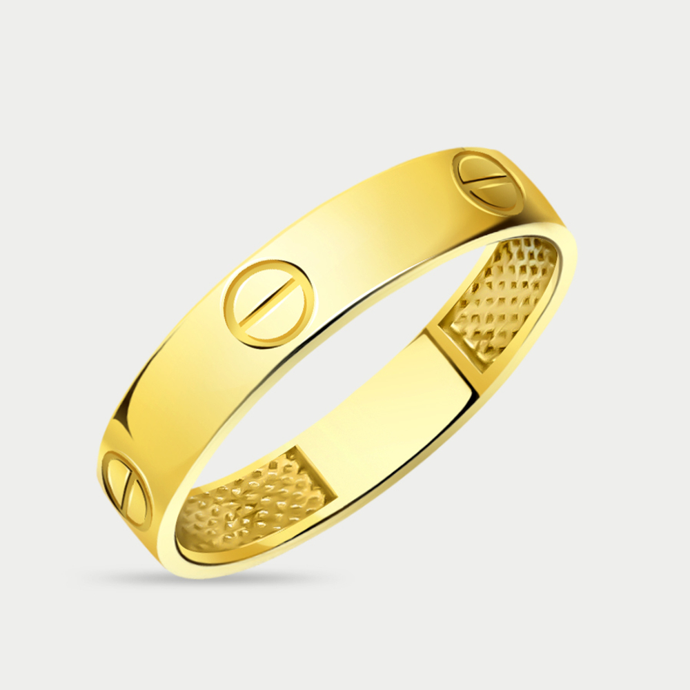 Кольцо женское из желтого золота 585 пробы без вставок (арт. л1958)