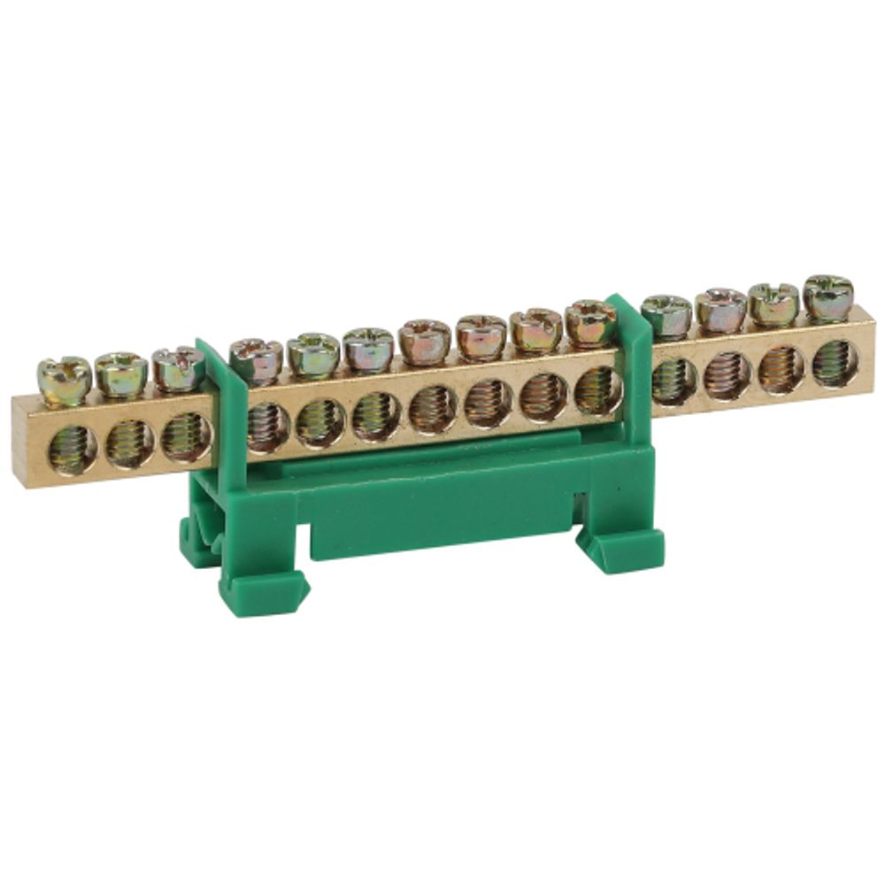 Шина ЭРА NO-222-82-1 PE земля в изоляторе типа стойка ШНИ 6х9-14-Д-Зеленый | Шины N, PE, PEN