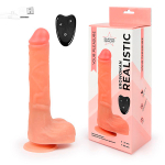 Телесный вибратор-реалистик с возвратно-поступательными движениями 20,5см Bior Toys Erowoman-Eroman ER-30073