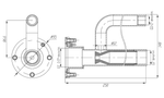 Форсунка гидромассажная 7 м3/ч G 1" (внутр.) закладная деталь (ФГ.07)