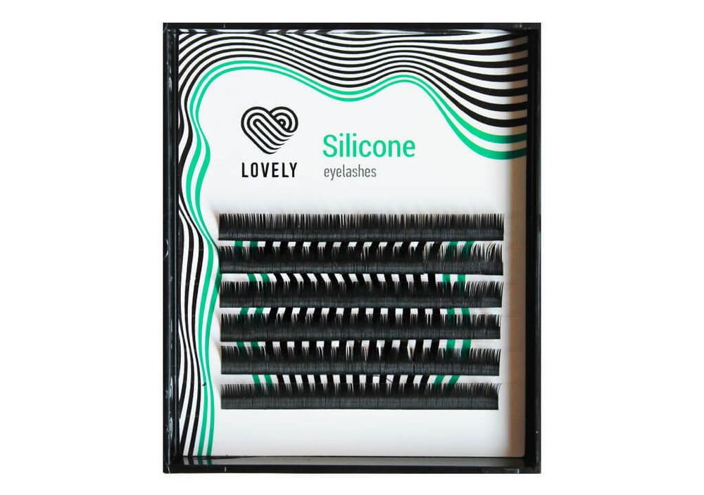 Lovely Ресницы чёрные серия "Silicone" - 6 линий - MINI (C0.10)