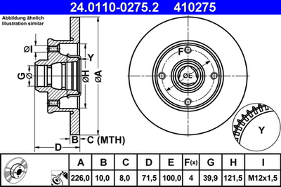 ATE - 24011002752-ATE - Brake Disc