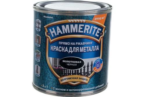 яяКраска Hammerite молотковая черная (0,25л)