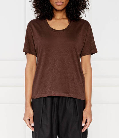 Льняная футболка sakayla Sams\u00f8e Sams\u00f8e - коричневый(F24100141)