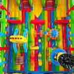 Коммерческий надувной батут «Приключения Мульти-Пульти», 17х9х8 м