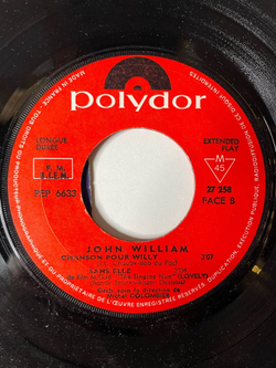 Винтажная виниловая пластинка LP John William La Chanson De Lara (France 1966) 7 дюймов