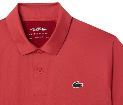 Мужское теннисное поло Lacoste Tennis x Novak Djokovic Ultra-Dry Polo - pink/bordeaux