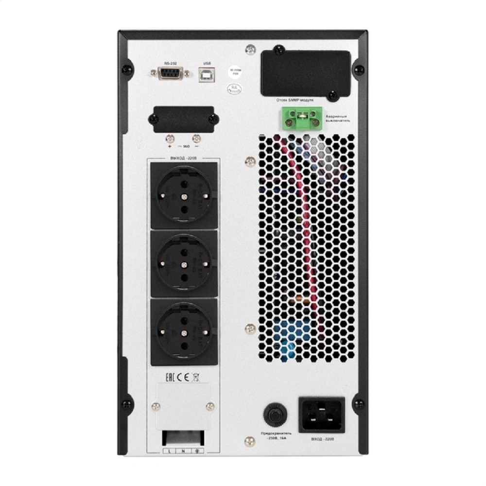 Источник бесперебойного питания Exegate EX296949RUS ИБП On-line ExeGate PowerExpert TL-3000.72V.LCD.AVR.3SH.USB.RS232.SNMP &lt;3000VA/3000W, On-Line, PF=1, LCD, 3*Schuko, RS232, USB, SNMP-slot, встроенные батареи 12V 7.2Ah - 6шт, возмо