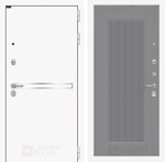 Дверь Входная Лабиринт Лайн WHITE 30 Серый софт рельеф металлическая