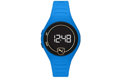 PUMA Reset V2 Series Wrist Watch Quartz Movement PU Strap 42mm Black Dial Men"s Watches 50m Water Resistant