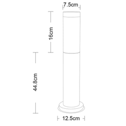 Уличный наземный низкий светильник Arte Lamp A3158PA-1SS