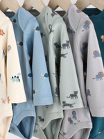 Боди с длинным рукавом для малышей Next N27-278, 5 шт., Молочный, Серый, Синий