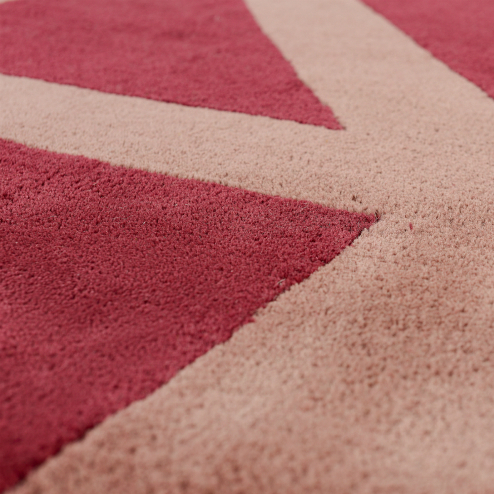 Ковер шерстяной ручной работы geometric dance бордового цвета, 160х230 см