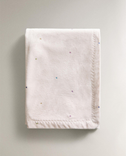 Zara Home плед детский из полиэстера, розовый, 85x120 см