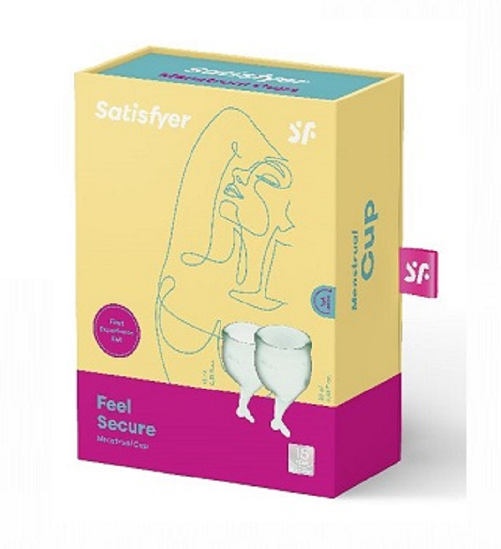 Набор менструальных чаш Satisfyer Feel secure Menstrual Cup светло-зеленый 2 шт