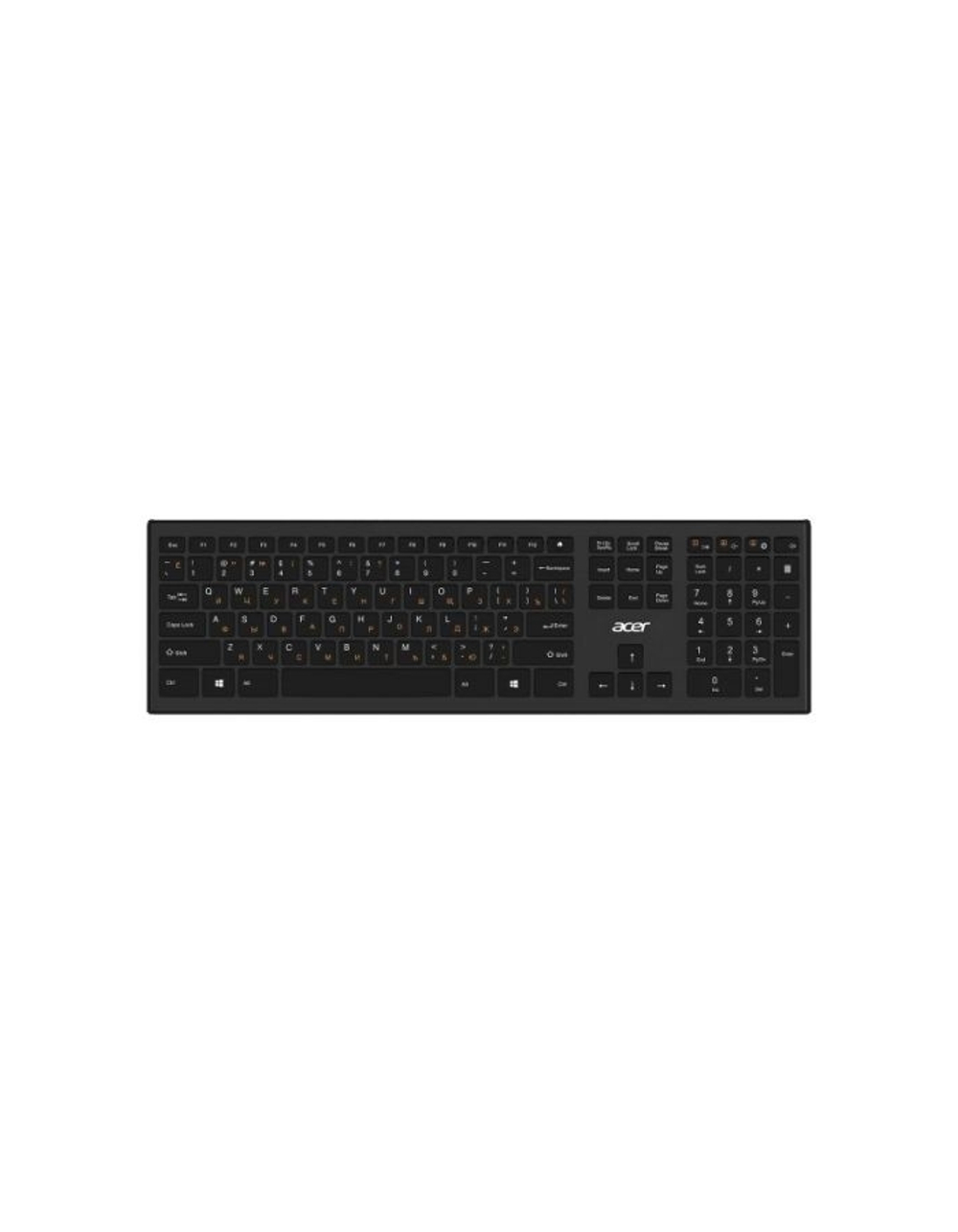 Клавиатура Acer OKR010 [ZL.KBDEE.003] Wireless keyboard USB slim Multimedia black