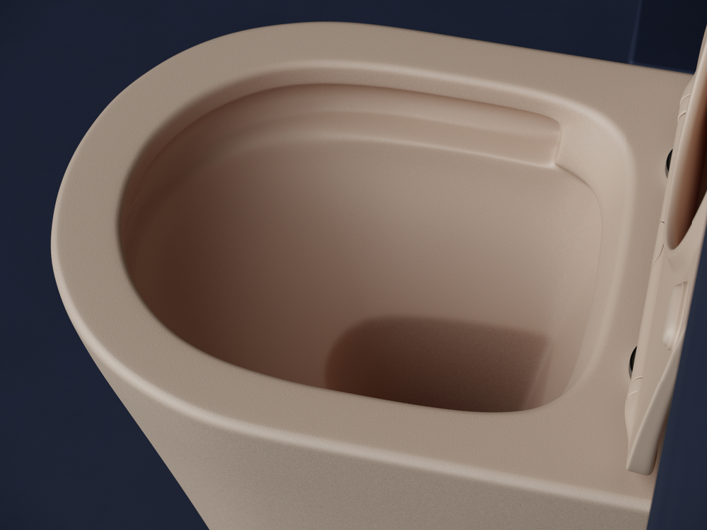 Комплект подвесной безободковый унитаз Ceramica Nova Balearica CN6000MC капучино матовый с сиденьем микролифт + инсталляция Geberit Delta 458.149.21.1 с кнопкой, хром глянцевый