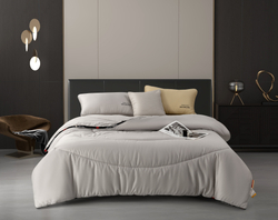 Одеяло-покрывало стёганое «Тёплое облако», цв. светло-серый, 200*230 см