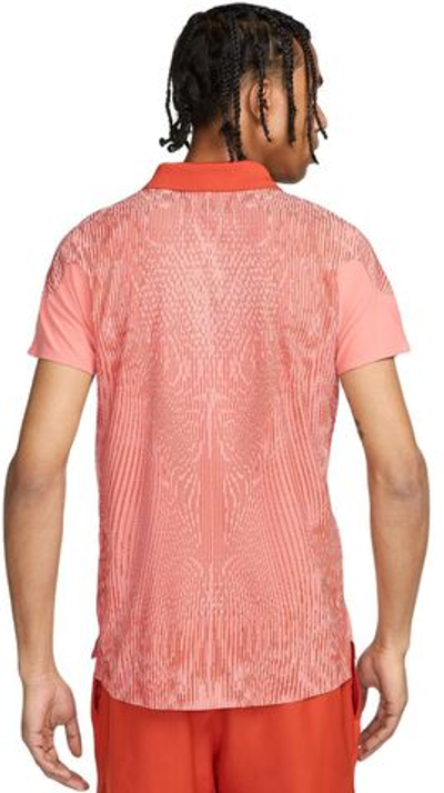 Мужское теннисное поло Nike Dri-Fit Adventage Slam RG Tennis Polo - pink quartz/rust factor/black