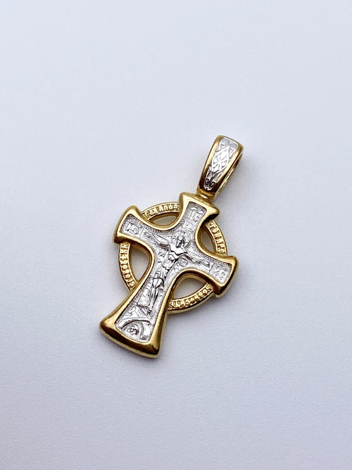 Крест из серебра/Позолота/Знамение/Николай