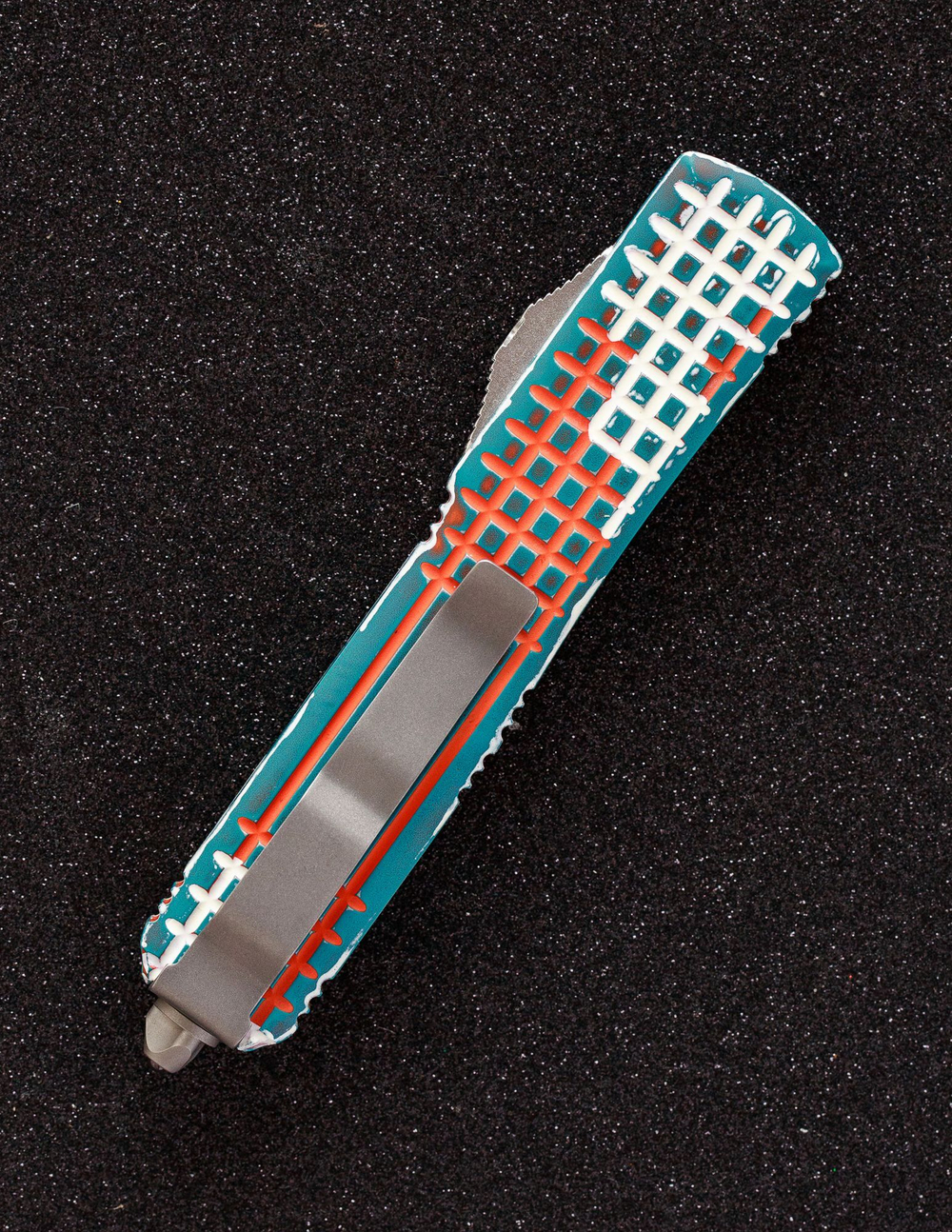 Автоматический складной нож SteelBro Ultratech T/E Delta Frag Cerakote Colors VG-10 123D-10CLRCS (оранж-бирюзовый)