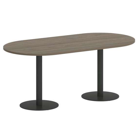 Yalta Стол овальный LT.SPRG-3 Вяз Благородный/Металл Антрацит 1800*900*750