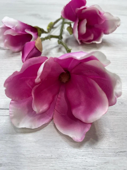 Ветвь с красными цветами 80 см., Christmas DeLuxe (87534)