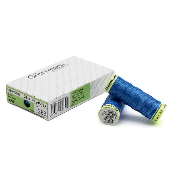 Нитки отделочные Gutermann Top Stitch 30 (30 метров), 5 кат. | 386 королевский синий