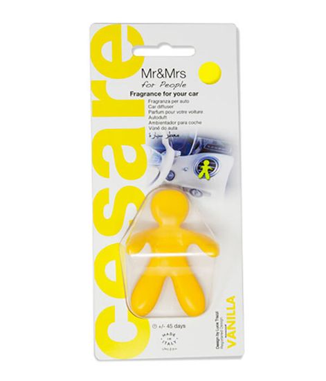 Ароматизатор для автомобиля Cesare Ваниль (желтый) в блистере, Mr&Mrs Fragrance