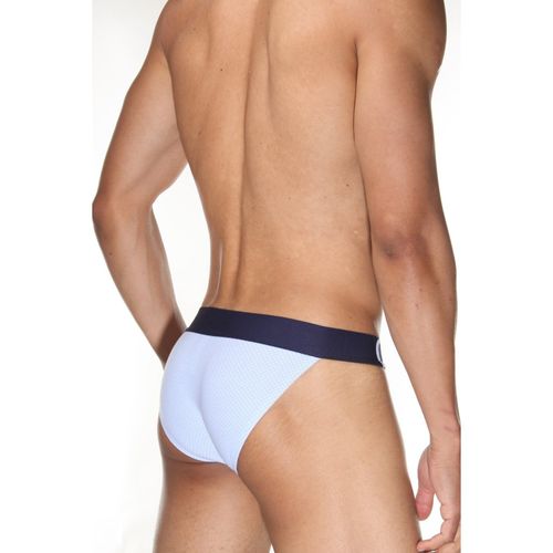 Мужские трусы танга голубой с узором DARKZONE DZN6176