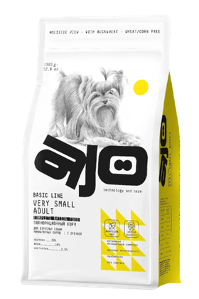 AJO Dog Миниатюрные породы Индейка/Ягненок 1,5кг.