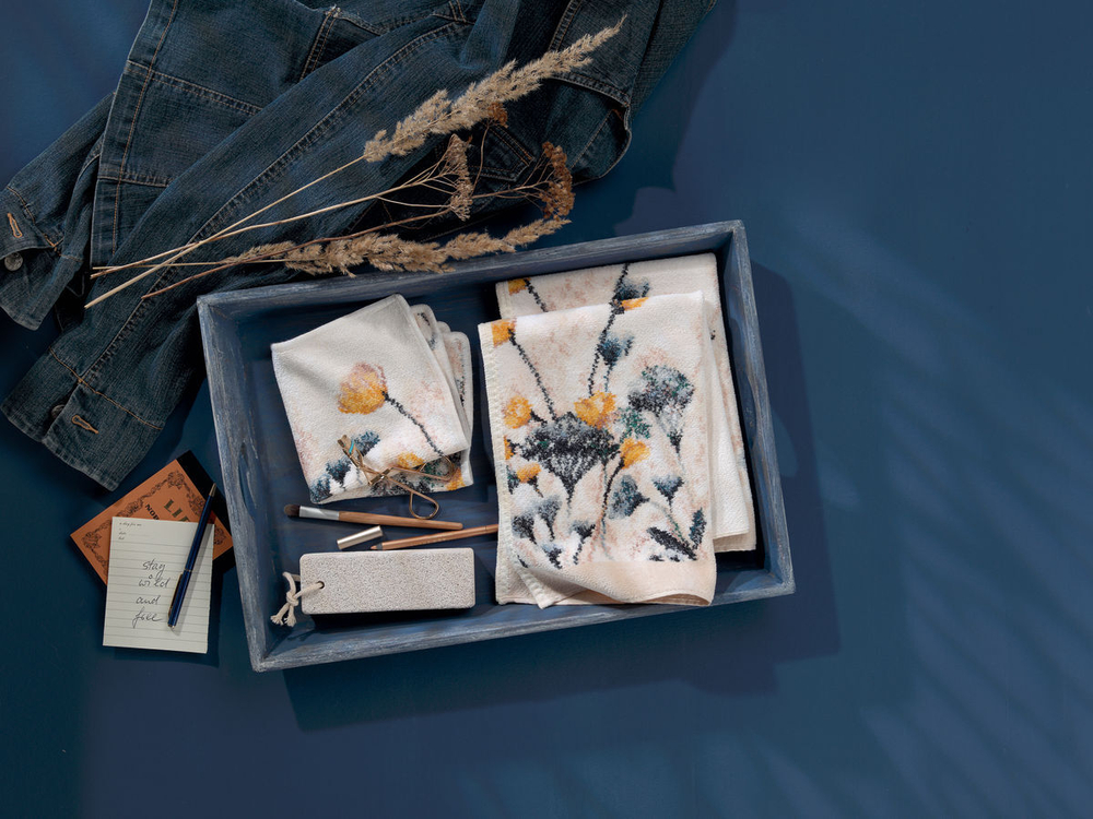 Полотенце 50х100 Feiler Wildblumen серое