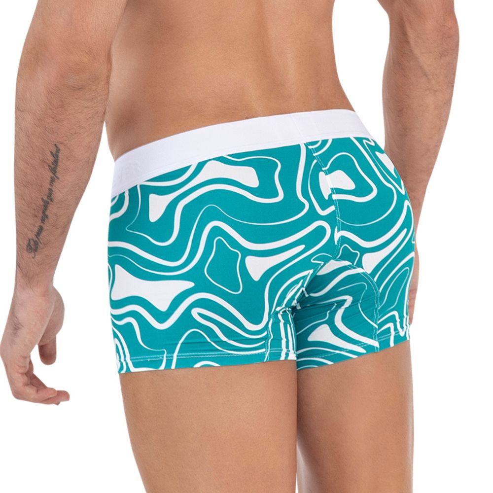 Мужские трусы хипсы бирюзовые с принтом Clever DYNAMIC TRUNKS 163710