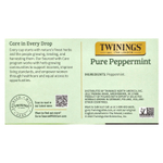 Twinings, Pure Herbal Tea, чистая перечная мята, без кофеина, 50 чайных пакетиков, 100 г (3,53 унции)