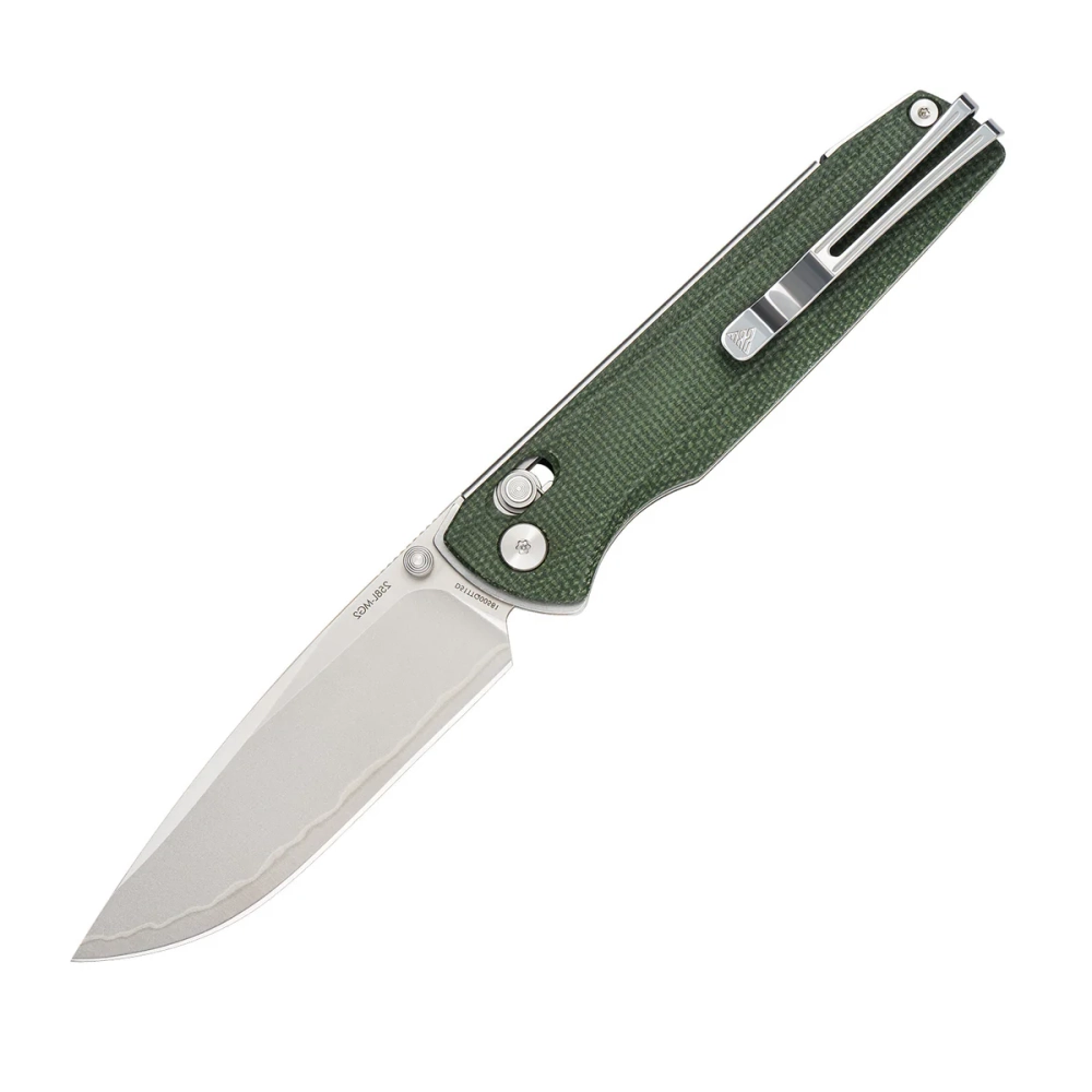 Нож складной SRM 255L-MG2 Medal Beadblast (140Cr Laminated, Green Micarta)