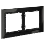 Рамка стеклянная VOLTUM S70 на 2 поста, (черный,стекло)