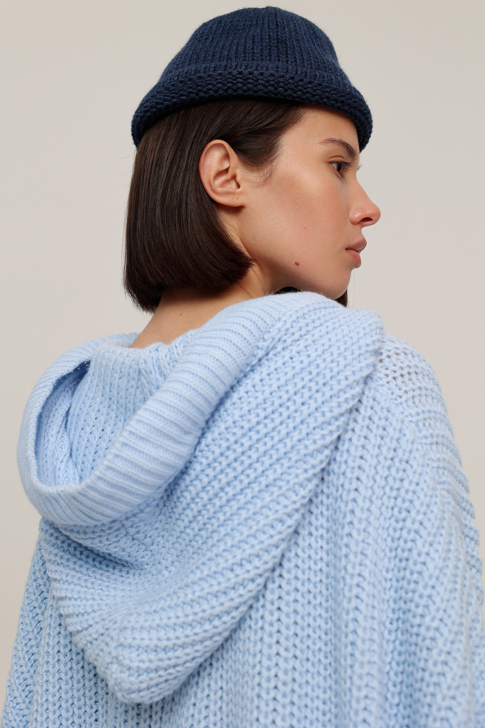 Кардиган вязанный с капюшоном