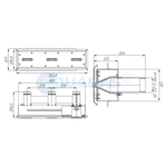 ПТ.150.0/1 Противоток (закладная деталь с лицевой панелью) 150 м3/час AISI-316