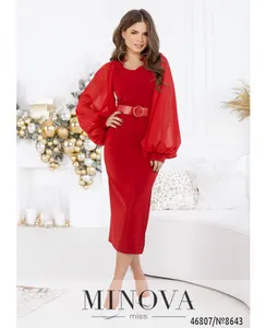 Платье 8643-красный Minova