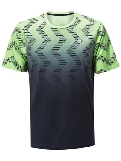 Футболка мужская теннисная K-Swiss Tac Hypercourt Print Crew M - soft neon green/black graphic