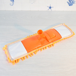 Швабра-флеттер с насадкой из микрофибры 40*12см без черенка, цвет в ассортименте