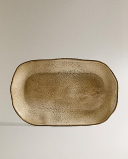 ZARA HOME РЕЛЬЕФНОЕ БЛЮДО, ТЕРРАКОТОВЫЙ