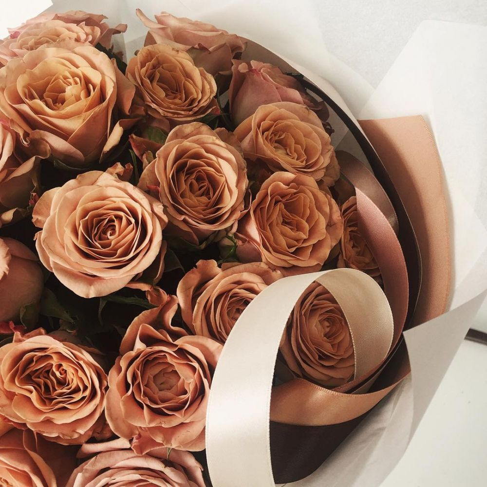 Кофейные розы Эквадор Toffee 60см