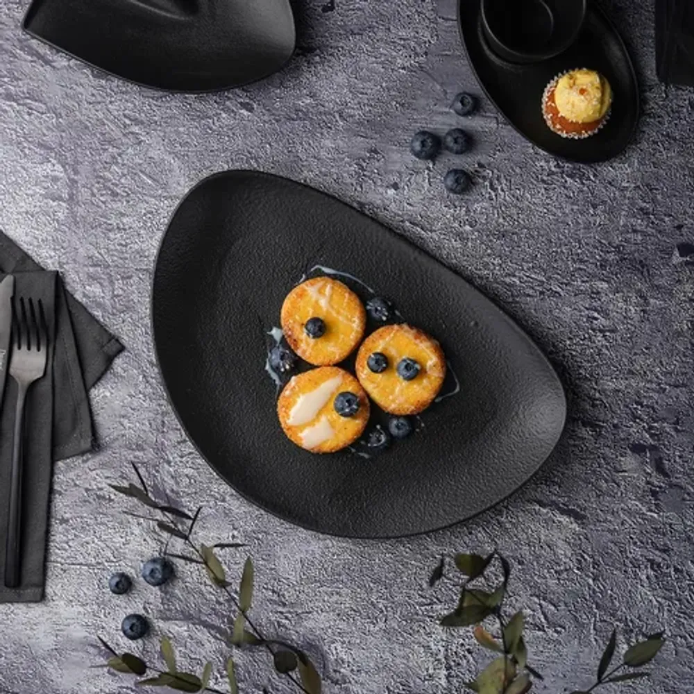 Блюдо овальное 29*20 см h3 см Side Up Smooth Black Raw Stellar P.L. Proff Cuisine [3]
